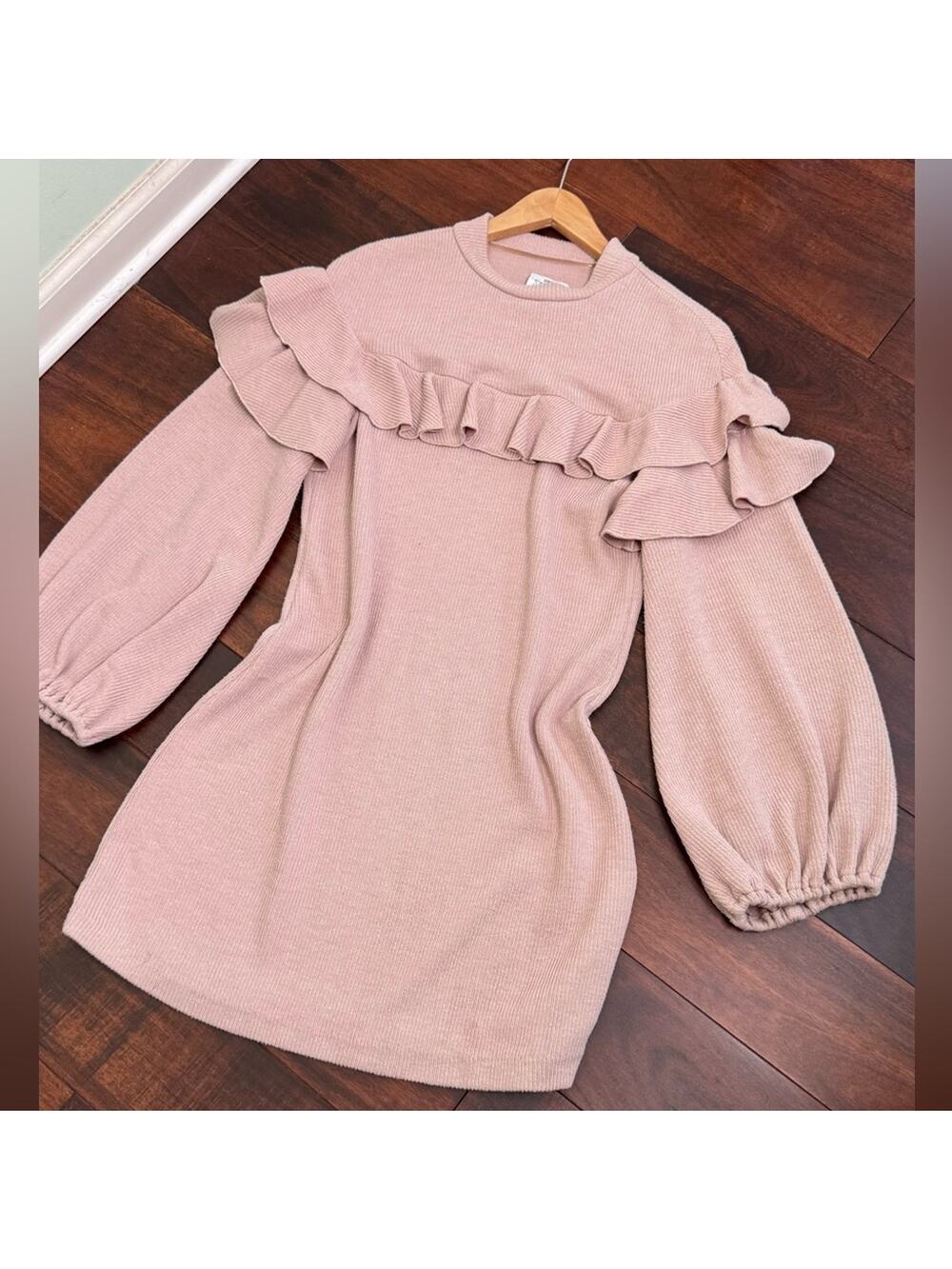 Saylor Dusty Pink Queenie Knit Dress Size Size Large